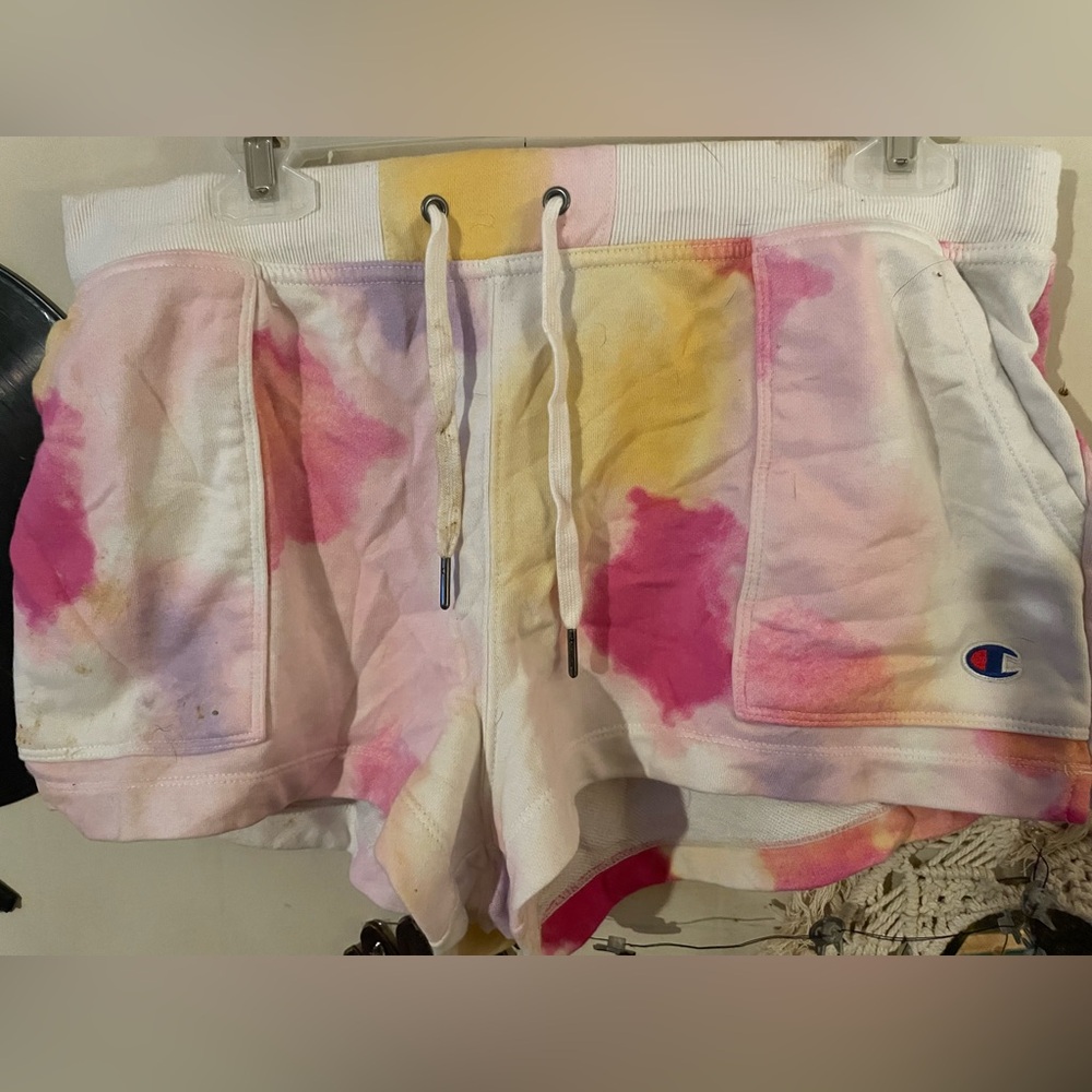 Tie-dye champion shorts